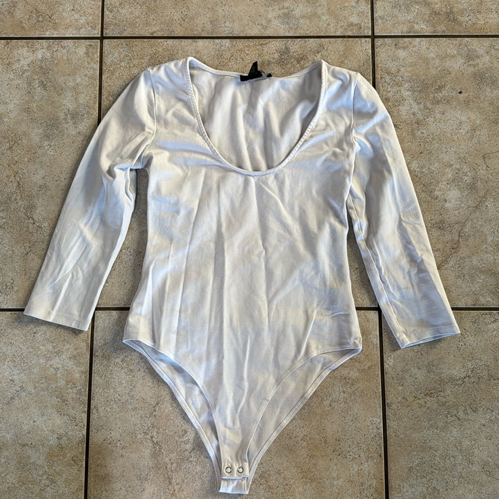 White Scoopneck Bodysuit
